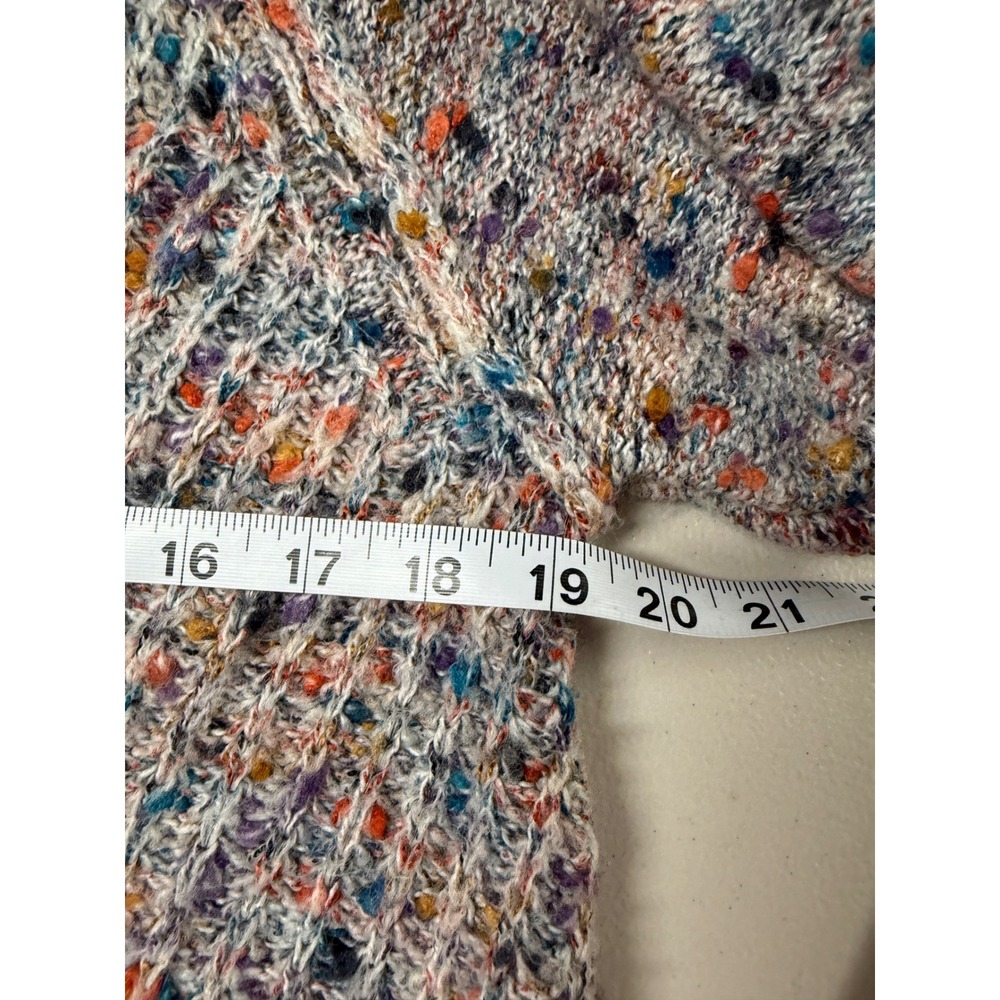 Womens M Flecked Confetti Knit Mock Neck Sweater Thick Speckled Textured - Picture 6 of 16